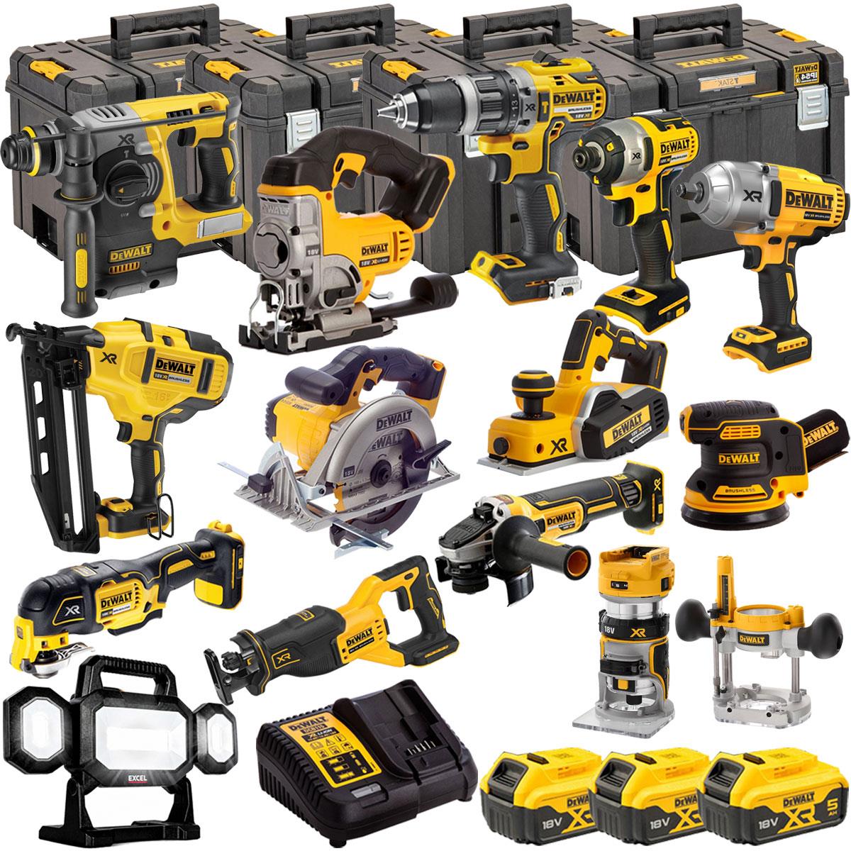 18V 14 Piece Power Tool Kit with 3 x 5.0Ah Batteries T4TKIT-4818