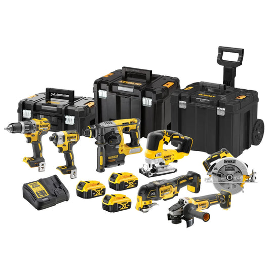 DCK755P3T 18V XR 7 Piece Brushless Power Tool Kit with 3 x 5.0Ah Batteries Charger & Toolbox