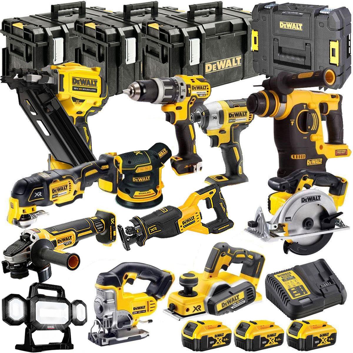 18V 12 Piece Power Tool Kit with 3 x 5.0Ah Batteries T4TKIT-29959