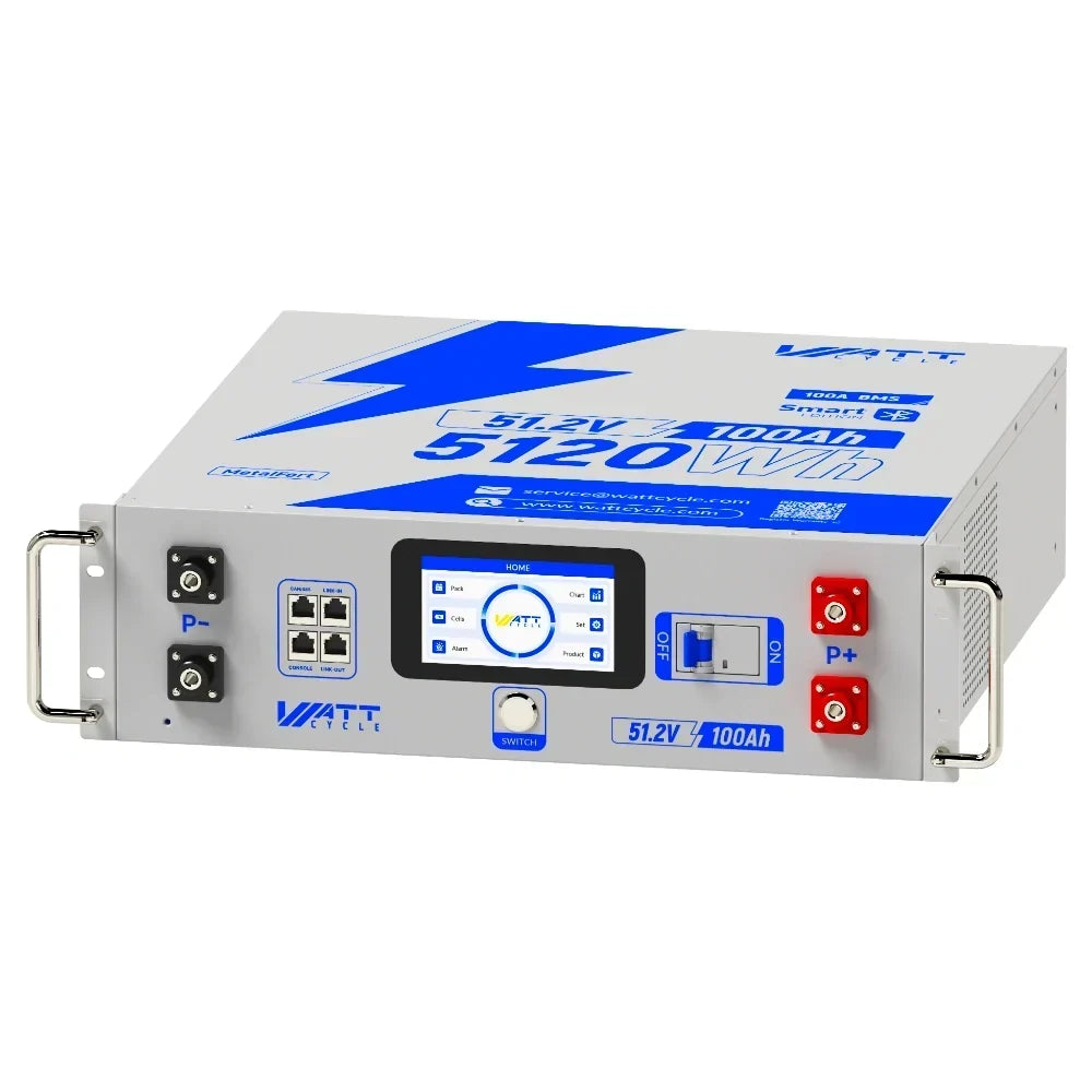WattCycle 48V 100Ah LiFePO4 Server Rack Battery V2.5