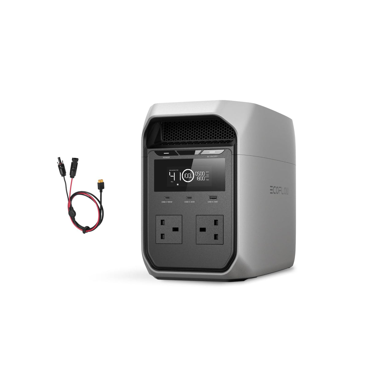 Portable Power Station 1800W LiFePO4 Solar Generator with UPS & Fast Charging
