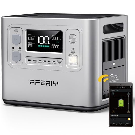 2048WH 2400W Portable Power Station - LiFePO4 Battery Solar Generator for Home Backup & Camping