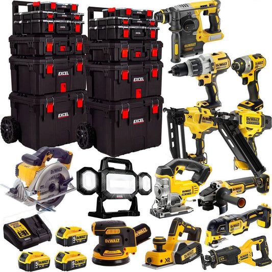 18V 13 Piece Power Tool Kit with 3 x 5.0Ah Batteries & Trolley Toolbox