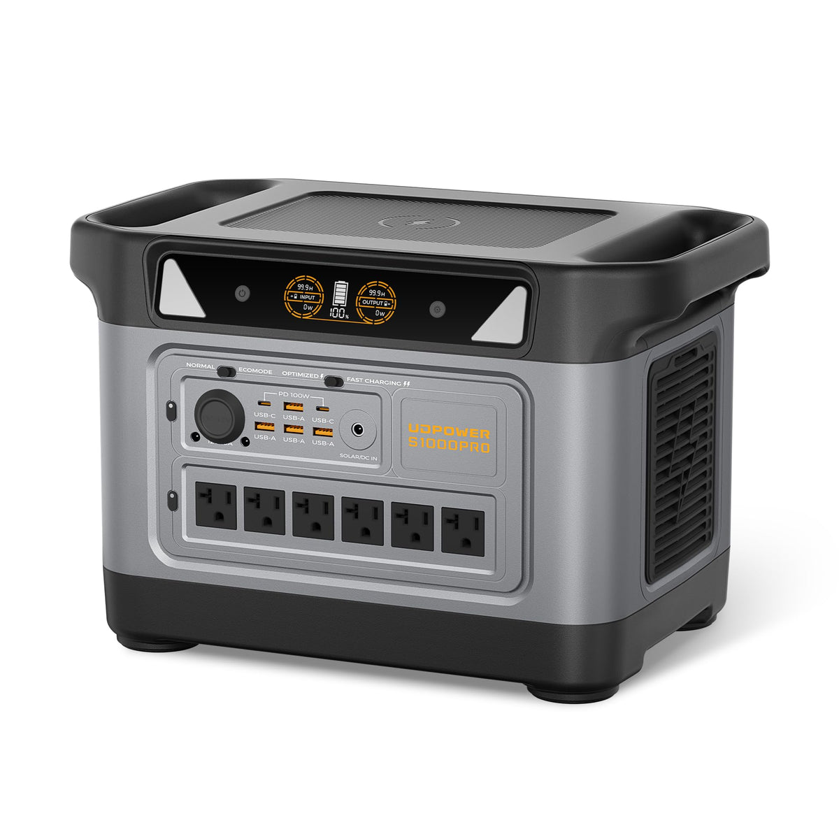 S1000 Pro Portable Power Station, Solar Generator for Home Backup RV Camping, Fast Solar Charging Support
