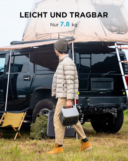 768Wh Portable Power Station 1600W Peak Solar Generator with 11 Outputs
