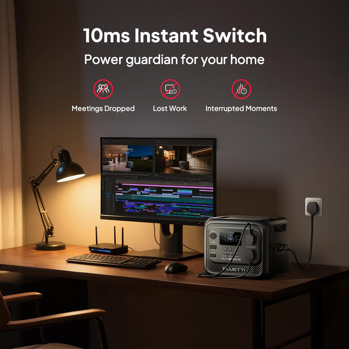 3014.4WH 3014.4W Portable Power Station - LiFePO4 Battery for Home Backup & Camping