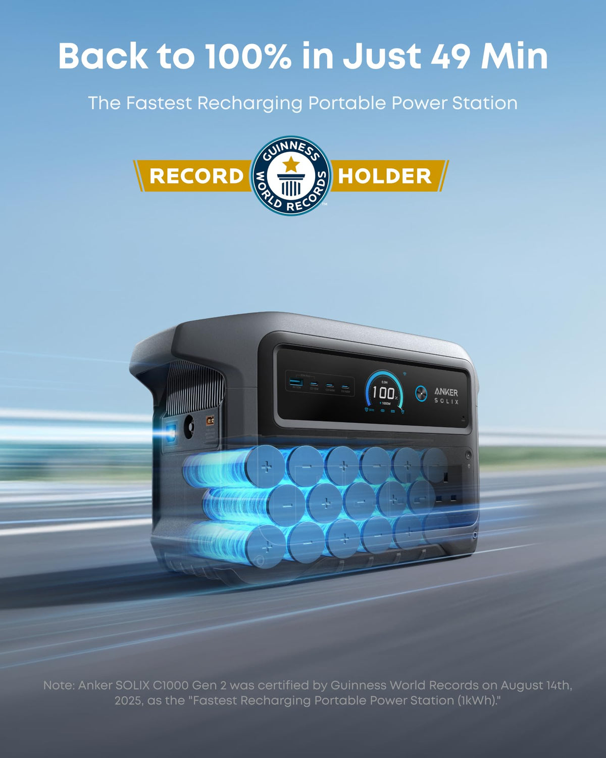 1024WH 2000W Portable Power Station - Solar Generator with UPS for Home Backup & Camping