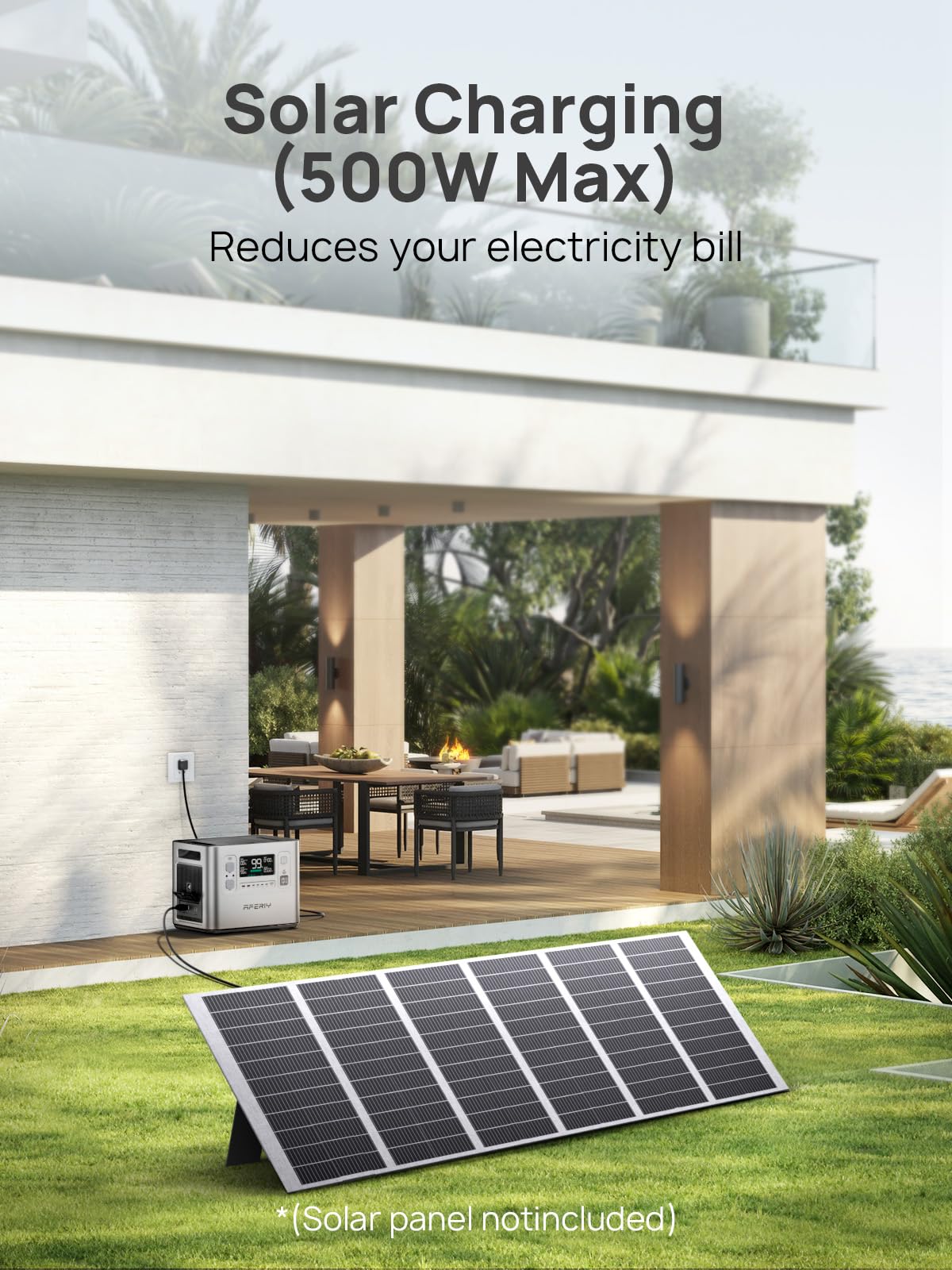 2048WH 2400W Portable Power Station - LiFePO4 Battery Solar Generator for Home Backup & Camping