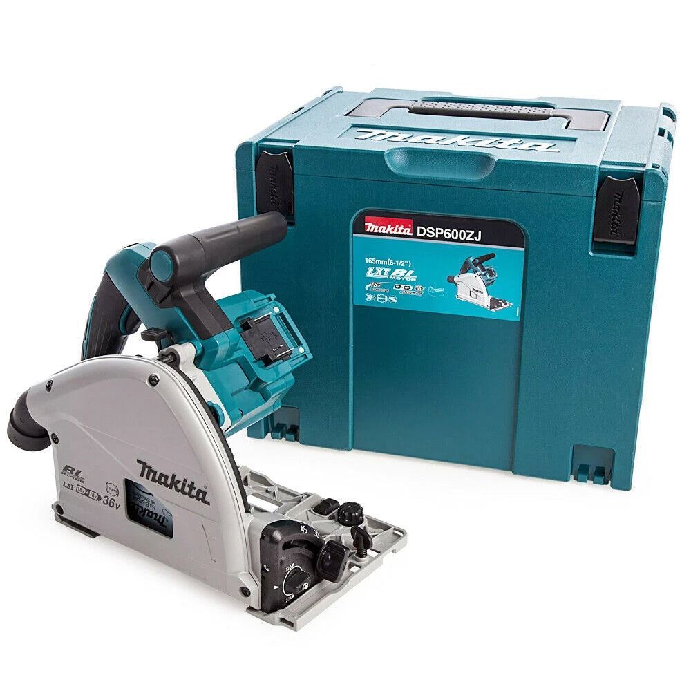 DSP600ZJ 36V Brushless Plunge Saw Body Only with 2 x Guide Rail, Clamp, Bag & Case