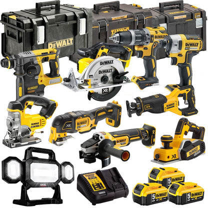 DCKT4T10P13 18V XR 10 Piece Power Tool Kit with 3 x 5.0Ah Batteries & Toughsystem Box