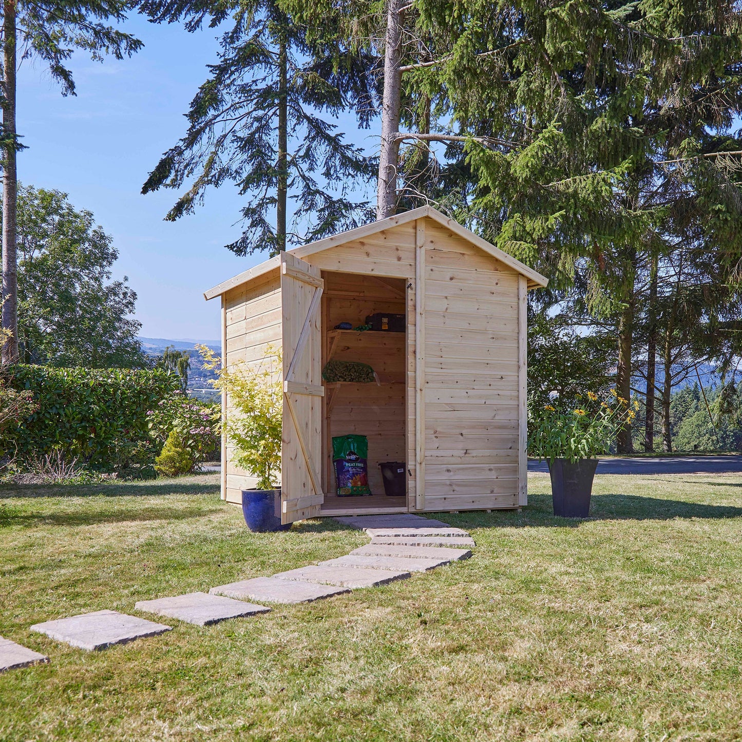 Calinza 6ft x 6ft Garden Shed Apex Roof No Windows