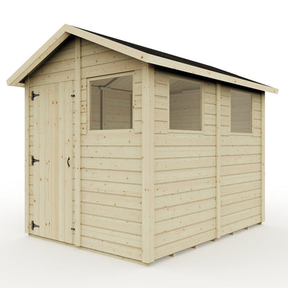 Calinza 8ft x 6ft Garden Shed Apex Roof With Windows
