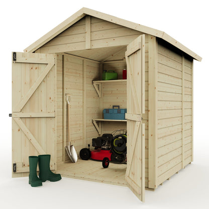 Calinza 6ft x 6ft Security Shed Apex Roof
