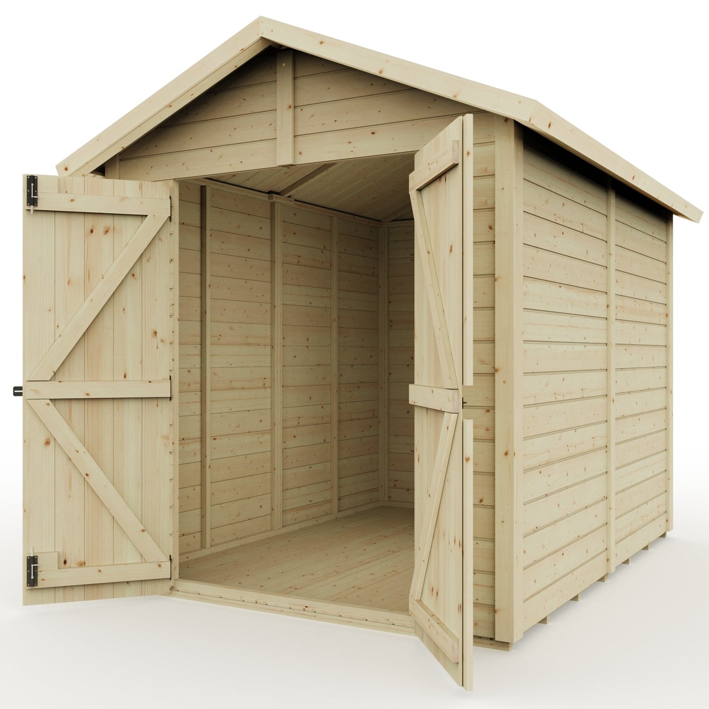 Calinza 8ft x 6ft Security Shed Apex Roof