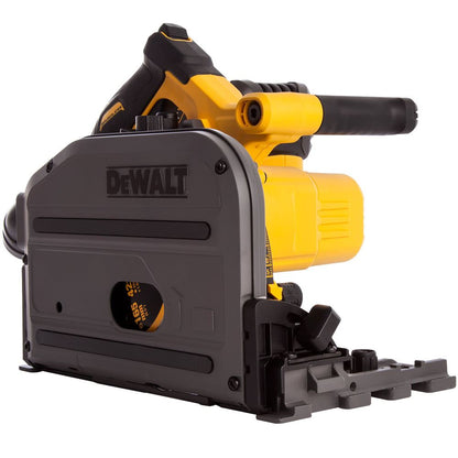 DCS520NT 54V XR Flexvolt Brushless 165mm Plunge Saw 2 x 1.5m Guide Rail Clamps with Blade & Case + Rail Bag