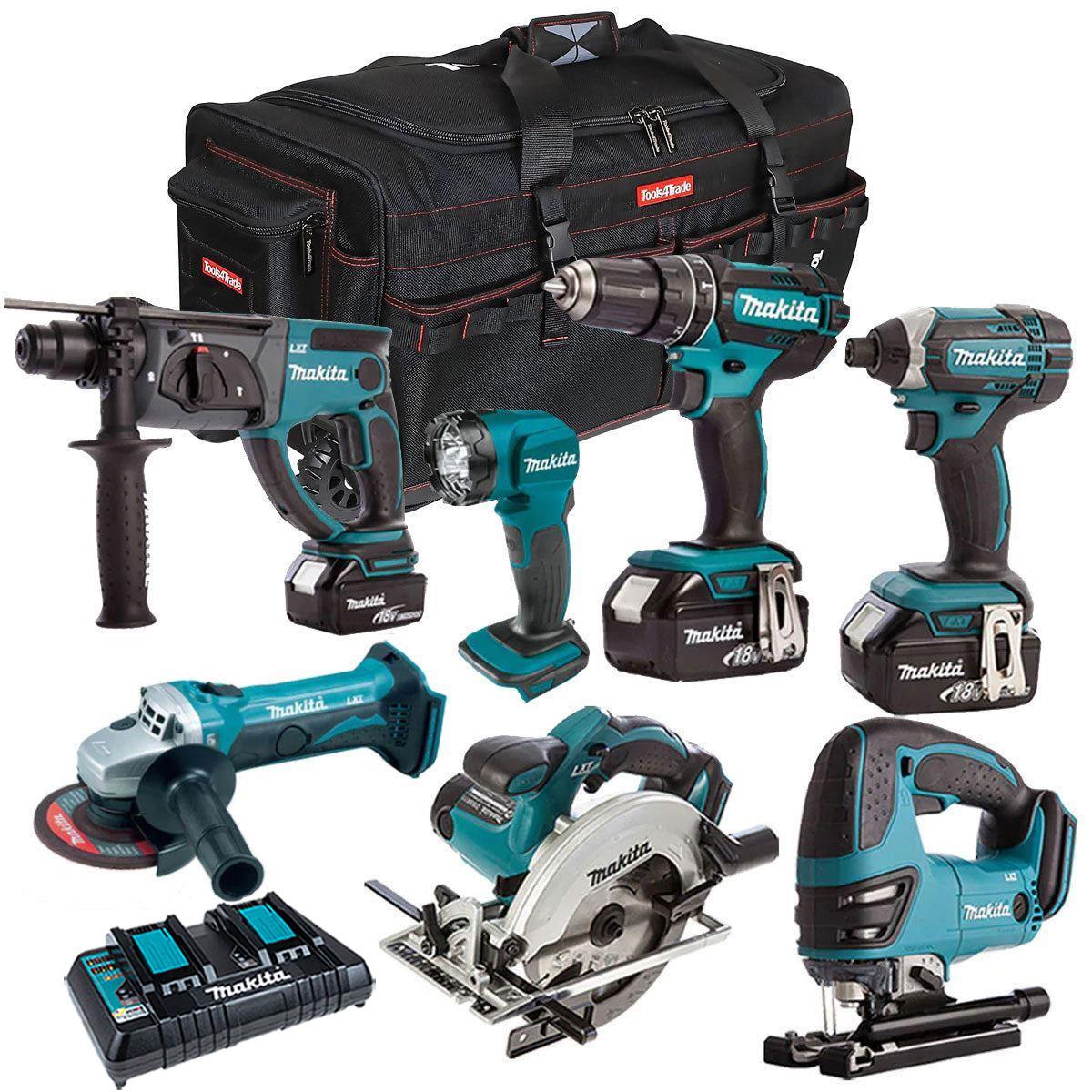 18V 7 Piece Cordless Kit with 3 x 5.0Ah Batteries T4TKIT-44
