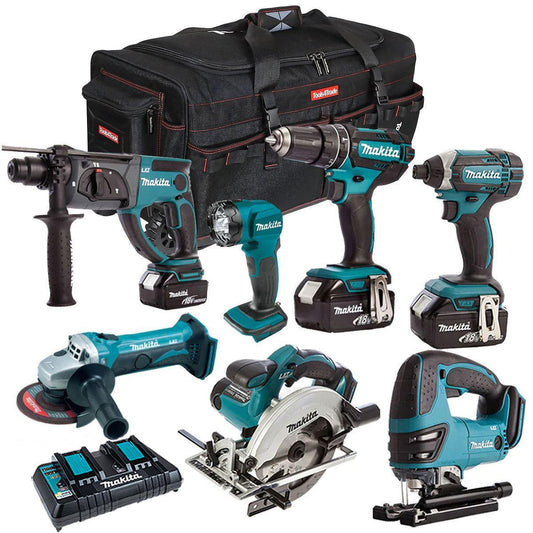 18V 7 Piece Cordless Kit with 3 x 5.0Ah Batteries T4TKIT-44