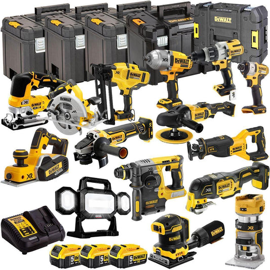 18V 15 Piece Power Tool Kit with 3 x 5.0Ah Batteries DEWKIT25