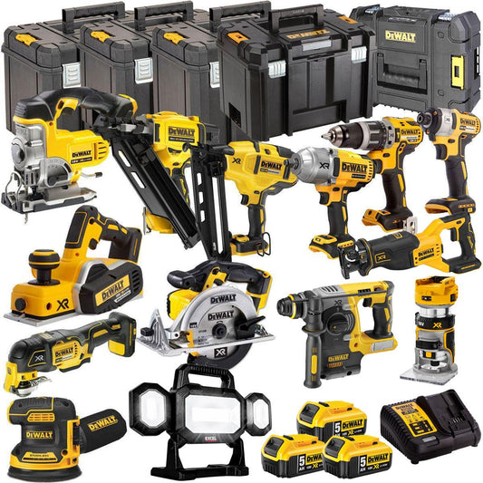 18V 14 Piece Power Tool Kit with 3 x 5.0Ah Batteries DEWKIT14
