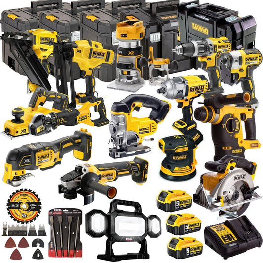DCKT4T15B4A 18V 3 x 5.0Ah Batteries XR Li-Ion 15 Piece Toughsystem Kit with Accessories Set