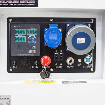 10kW/12.5kVA 230v Mains Standby Silenced Diesel Generator
