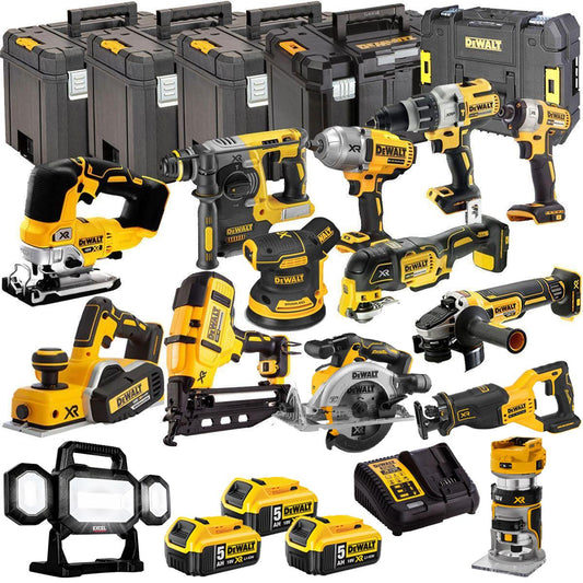 18V 14 Piece Power Tool Kit with 3 x 5.0Ah Batteries DEWKIT27